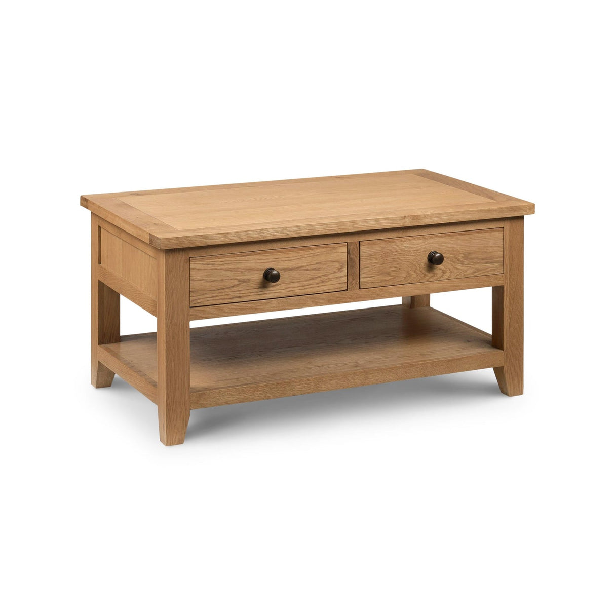 Wooden Coffee Table With 2 Drawers And Shelf - Astoria