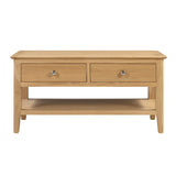 Wooden Coffee Table With 2 Drawers - Cotswold