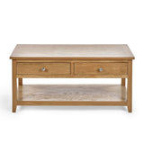 Wooden Coffee Table With 2 Drawers - Mallory