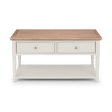 Wooden Coffee Table With 2 Drawers - Provence