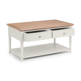 Wooden Coffee Table With 2 Drawers - Provence