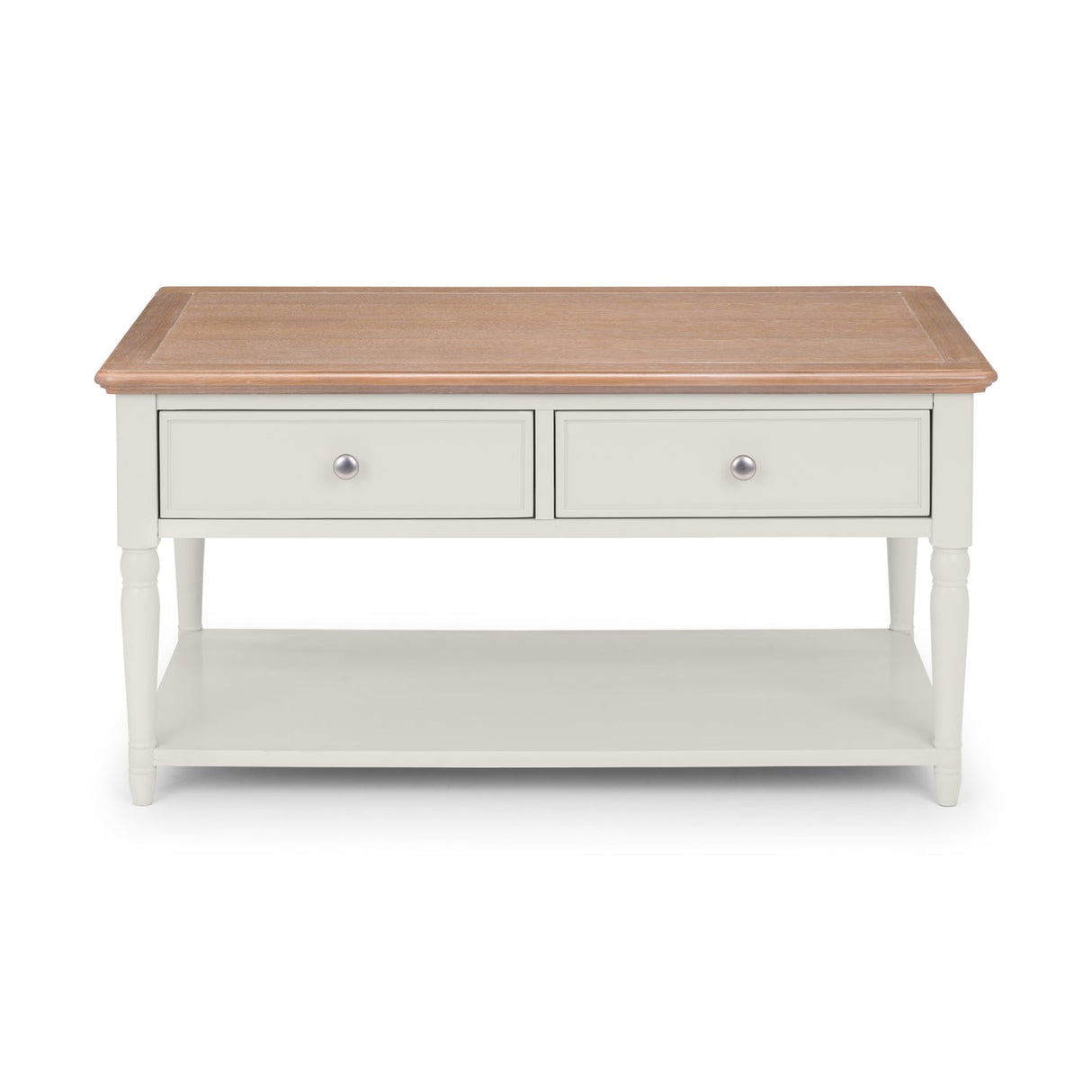 Wooden Coffee Table With 2 Drawers - Provence