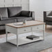Wooden Coffee Table With 2 Drawers - Provence