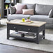 Wooden Coffee Table With 2 Drawers Rectangular - Bordeaux
