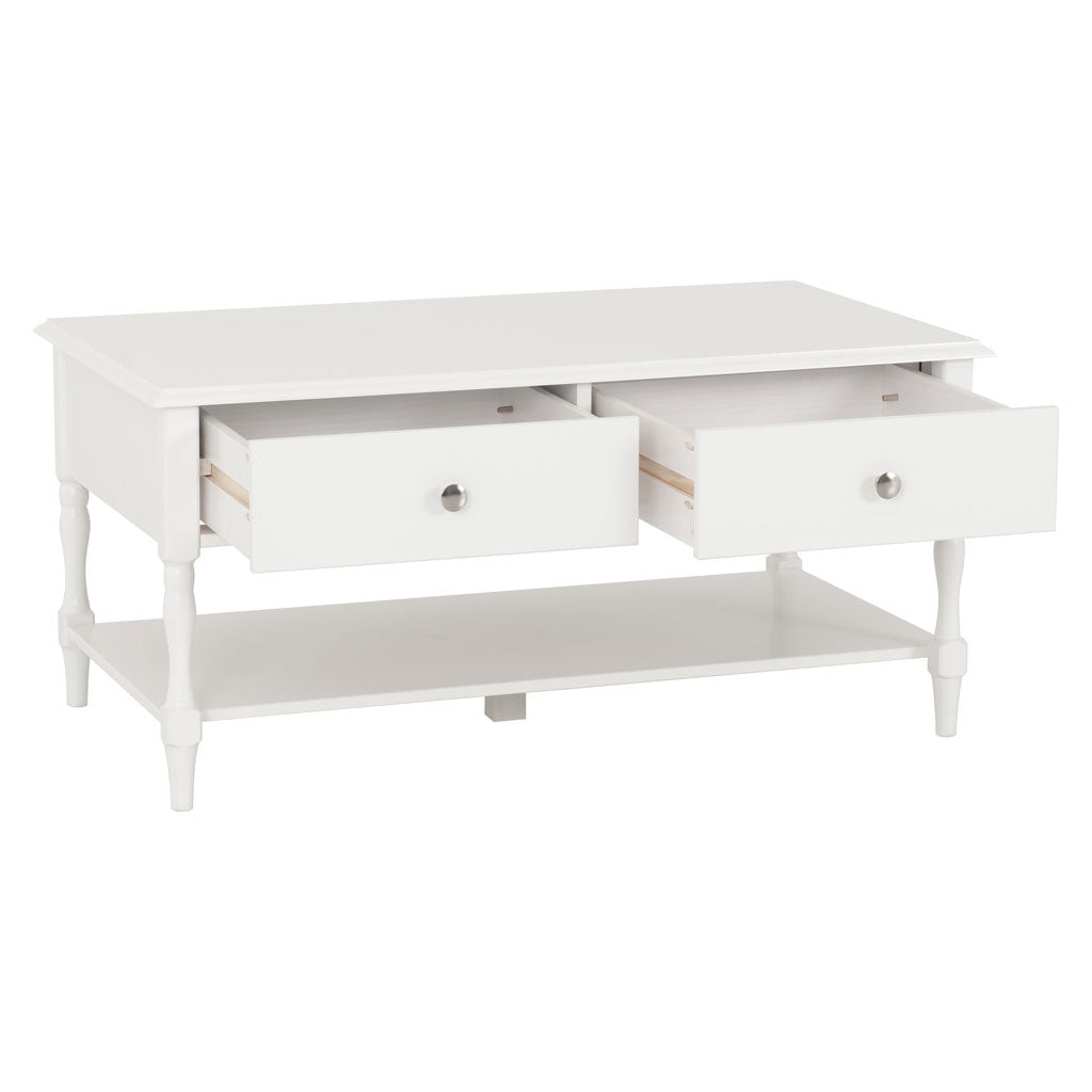 Wooden Coffee Table With 2 Drawers - Stratford