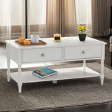 Wooden Coffee Table With 2 Drawers - Stratford