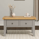 Wooden Coffee Table With 2 Drawers - Windsor