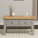 Wooden Coffee Table With 2 Drawers - Windsor