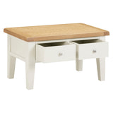 Wooden Coffee Table With 2 Drawers - Windsor