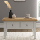 Wooden Coffee Table With 2 Drawers - Windsor