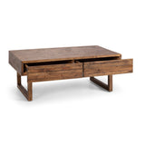 Wooden Coffee Table With 2 Drawers - Woburn