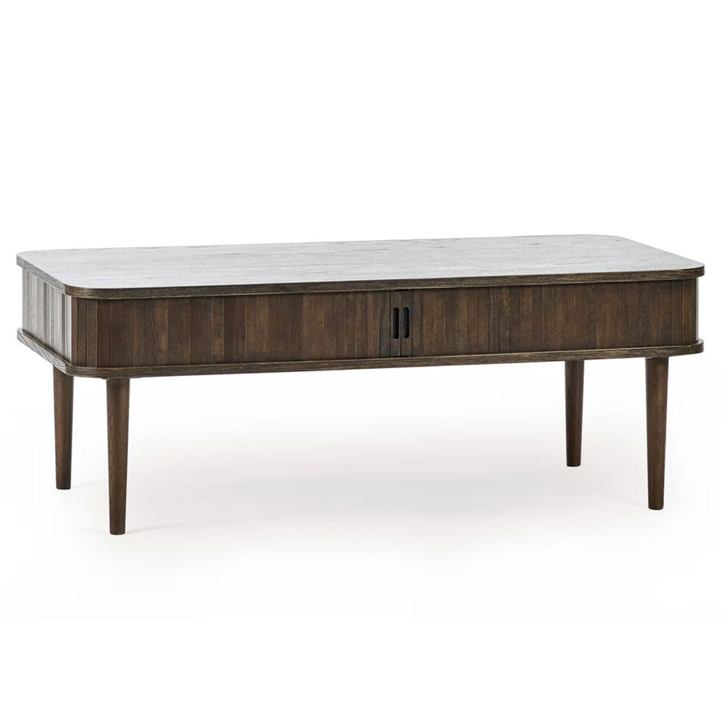 Wooden Coffee Table With 2 Sliding Doors - Arya
