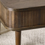 Wooden Coffee Table With 2 Sliding Doors - Arya