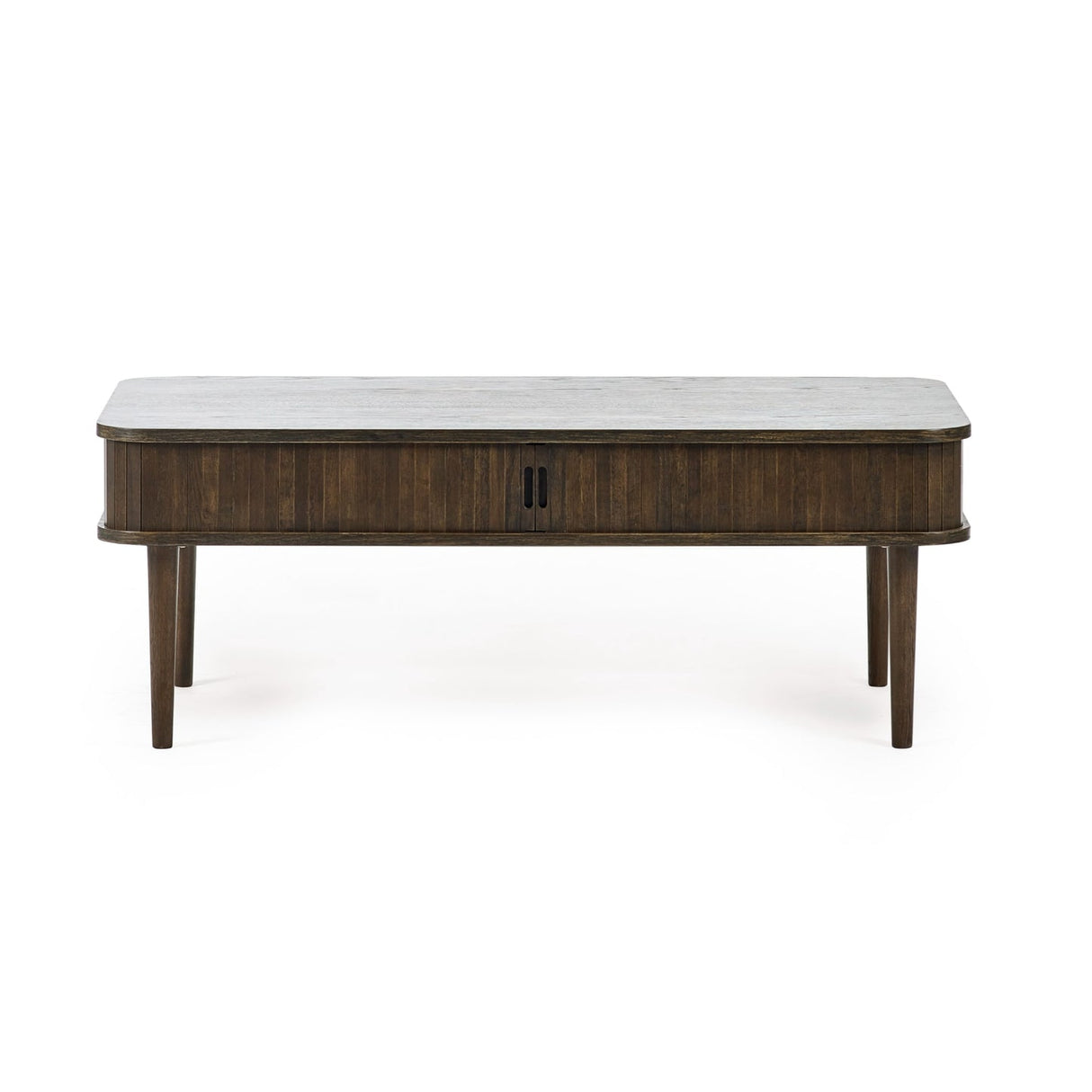 Wooden Coffee Table With 2 Sliding Doors - Arya