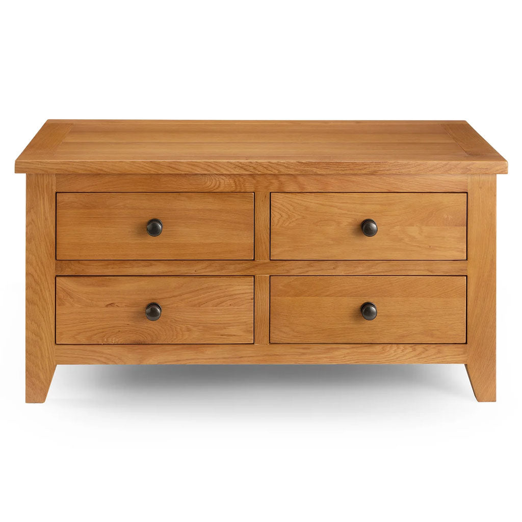 Wooden Coffee Table With 4 Drawers - Astoria