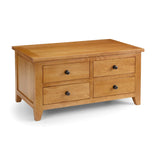 Wooden Coffee Table With 4 Drawers - Astoria