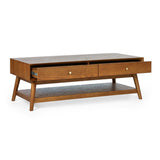 Wooden Coffee Table With 4 Drawers - Lowry