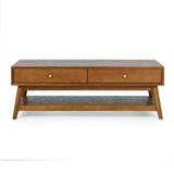 Wooden Coffee Table With 4 Drawers - Lowry
