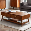 Wooden Coffee Table With 4 Drawers - Lowry