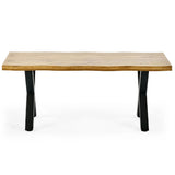 Wooden Coffee Table With Black Legs - Harvey