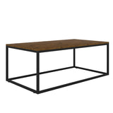 Wooden Coffee Table With Black Metal Frame - Ealing
