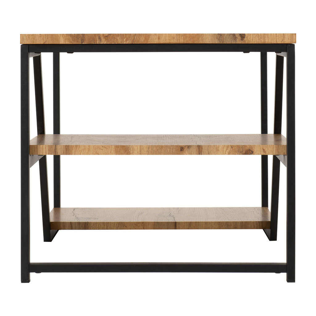 Wooden Coffee Table With Metal Frame - Durham