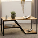 Wooden Coffee Table With Metal Frame - Durham