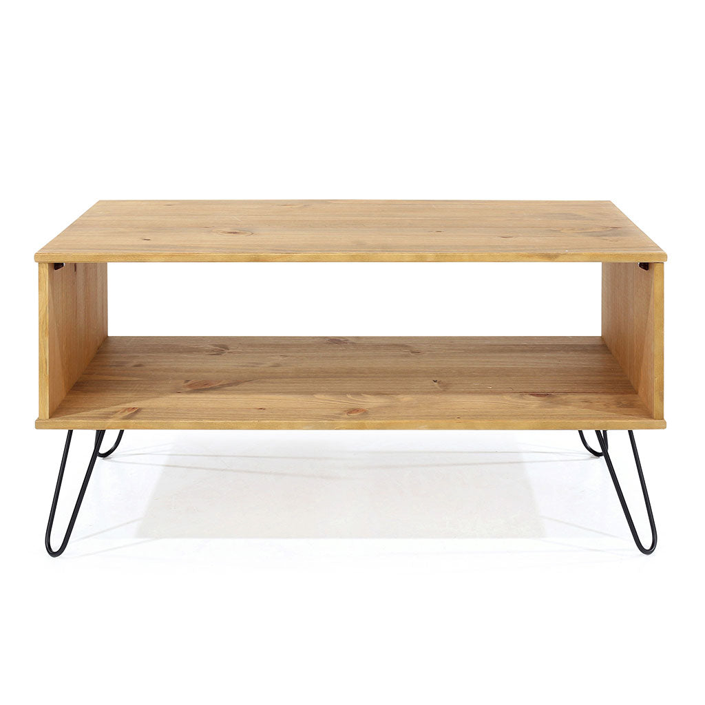 Wooden Coffee Table With Shelf - Augusta