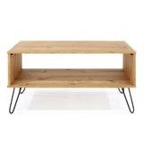 Wooden Coffee Table With Shelf - Augusta