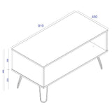 Wooden Coffee Table With Shelf - Augusta