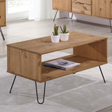 Wooden Coffee Table With Shelf - Augusta