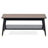 Wooden Coffee Table With Shelf - Findlay