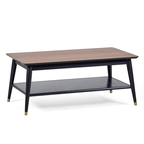 Wooden Coffee Table With Shelf - Findlay