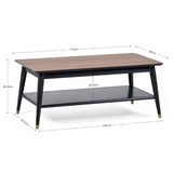Wooden Coffee Table With Shelf - Findlay