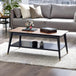 Wooden Coffee Table With Shelf - Findlay