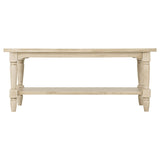 Wooden Coffee Table With Under Shelf - Chantilly