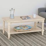 Wooden Coffee Table With Under Shelf - Chantilly