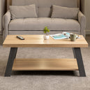 Wooden Coffee Table With Undershelf - Eddie