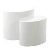 Wooden Coffee Tables in Set Of 2 Oval - Mice