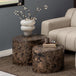Wooden Coffee Tables in Set Of 2 Round - Dice