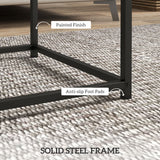 Wooden Coffee Tables Square in Set of 2 With 3.5cm Thick Table top - Velmora