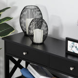 Wooden Console Table 100cm Wide With 2 Drawers And 2 Shelves - Velmora