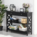 Wooden Console Table 100cm Wide With 2 Drawers And 2 Shelves - Velmora