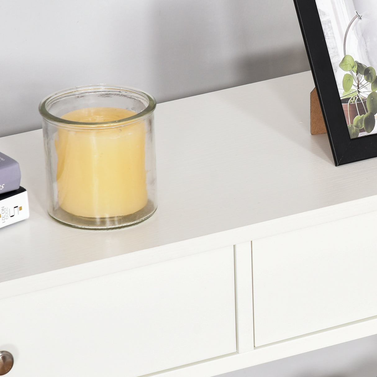 Wooden Console Table 100cm Wide With 2 Drawers And 2 Shelves - Velmora