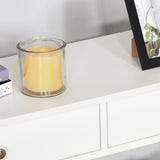 Wooden Console Table 100cm Wide With 2 Drawers And 2 Shelves - Velmora