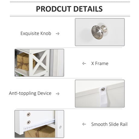 Wooden Console Table 100cm Wide With 2 Drawers And 2 Shelves - Velmora