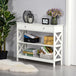 Wooden Console Table 100cm Wide With 2 Drawers And 2 Shelves - Velmora