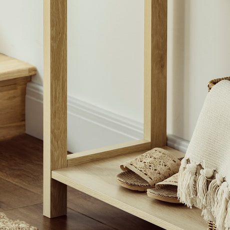 Wooden Console Table 100cm Wide With 2 Drawers And Storage Shelf - Velmora