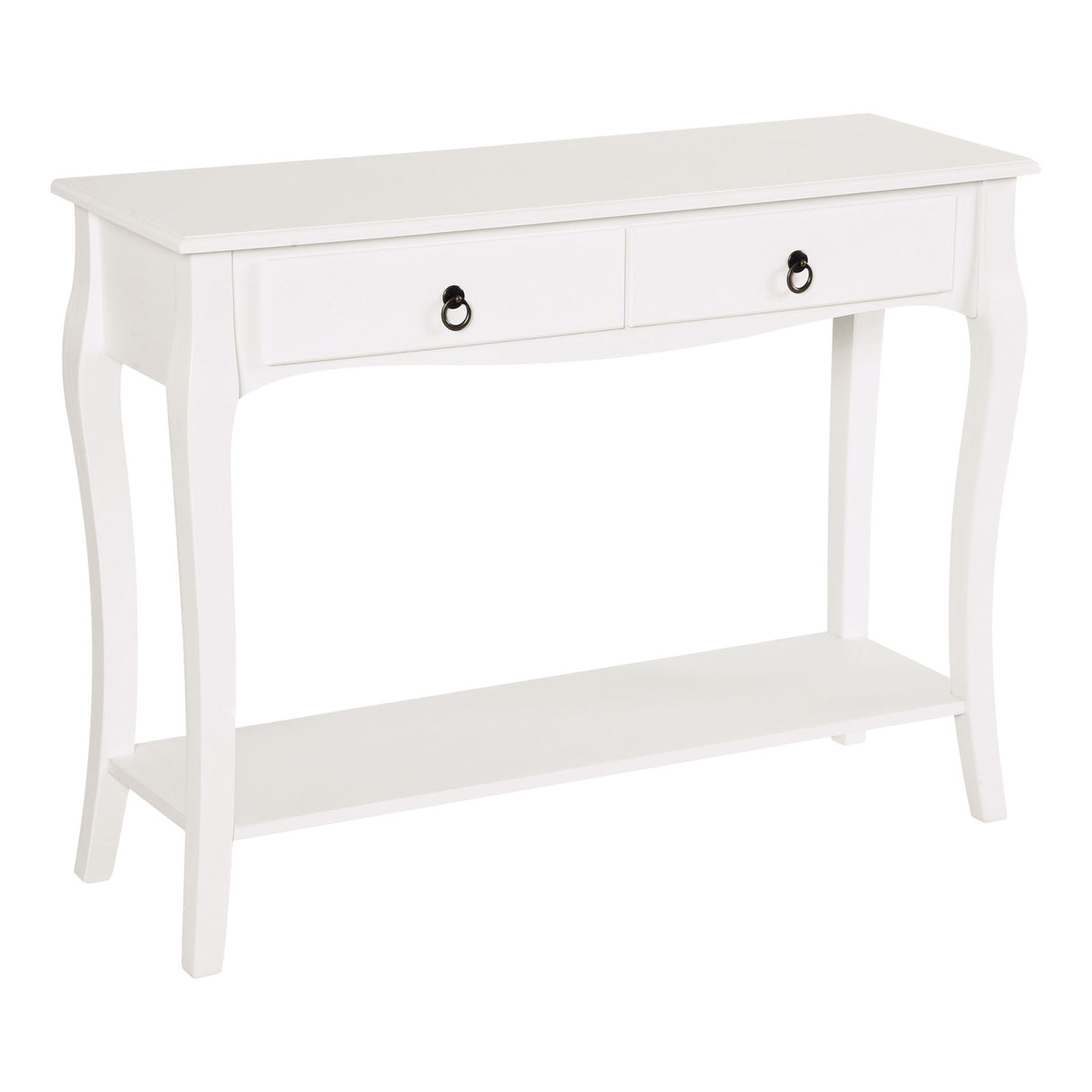 Wooden Console Table 100cm Wide With 2 Drawers - Velmora