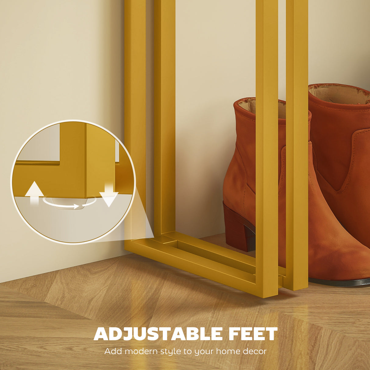 Wooden Console Table 100cm Wide With Gold Steel Frame - Velmora